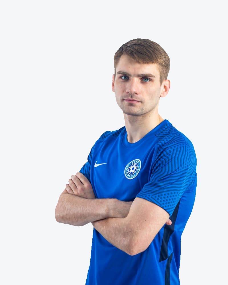 Pavel Domov in the Estonia national team kit